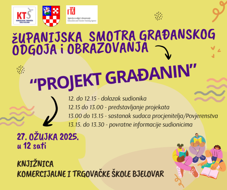 Projekt građanin, županijska smotra Građanskog odgoja i obrazovanja